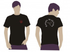 T-Shirt mit rotem Brust-Logo