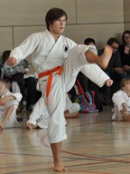 Karateka bei der Prüfung